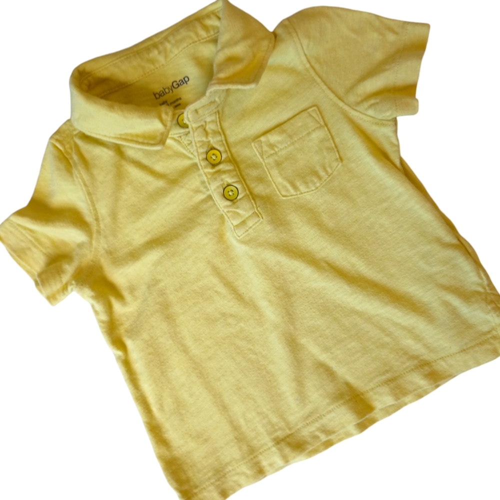 baby GAP Yellow Short Sleeve Polo Shirt